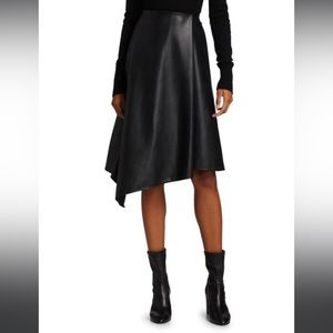 Alice + Olivia Jayla Vegan Leather Asymmetrical Skirt